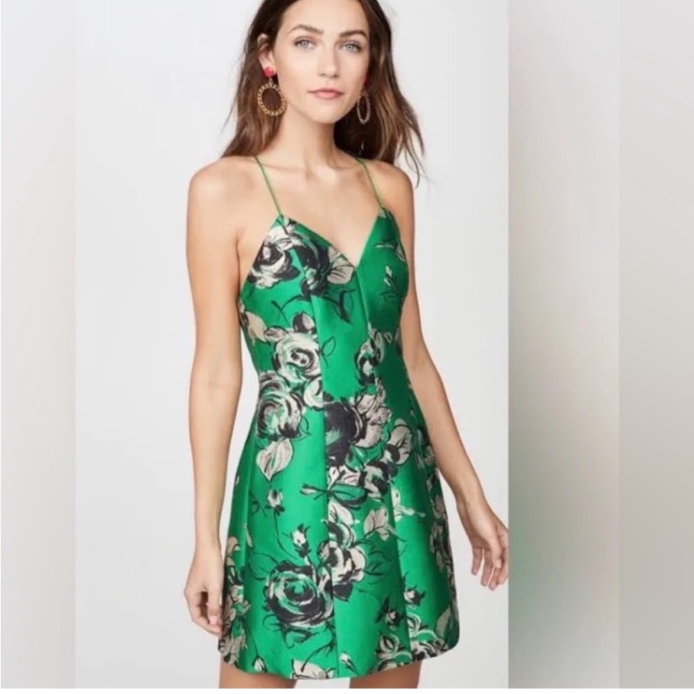 Alice and Olivia metallic mini dress